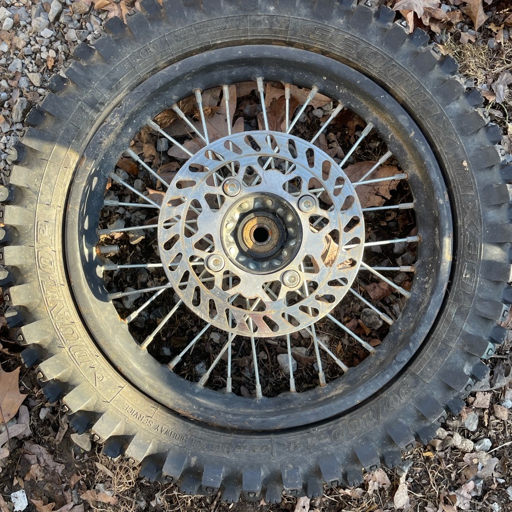 Durable Black Tire with Silver Rim